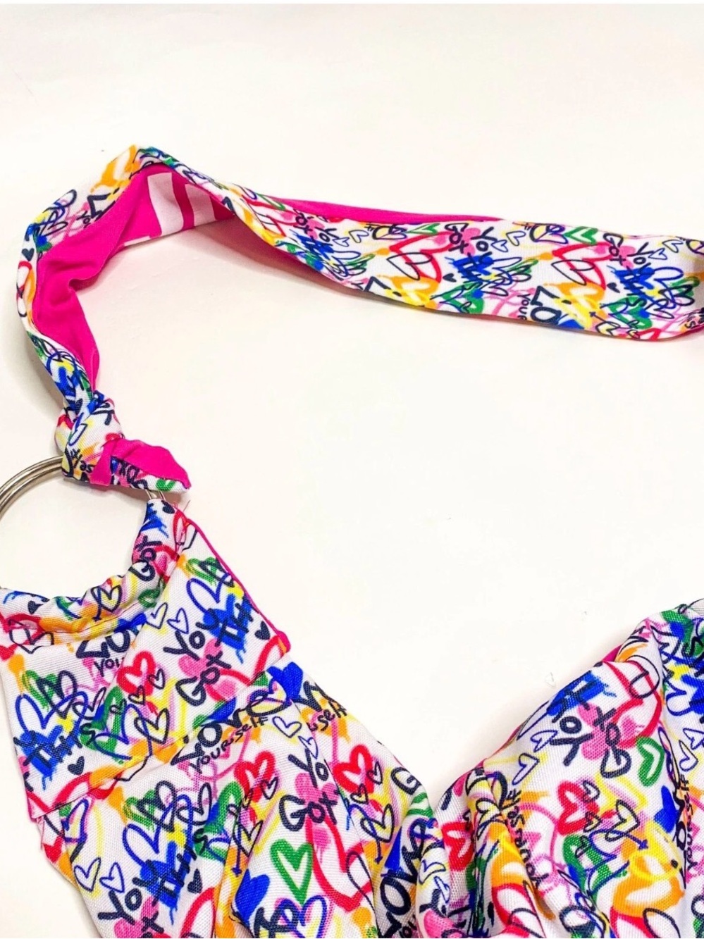Graffiti Love Yourself Sport Sling Nylon Bag - Picture 4 of 12